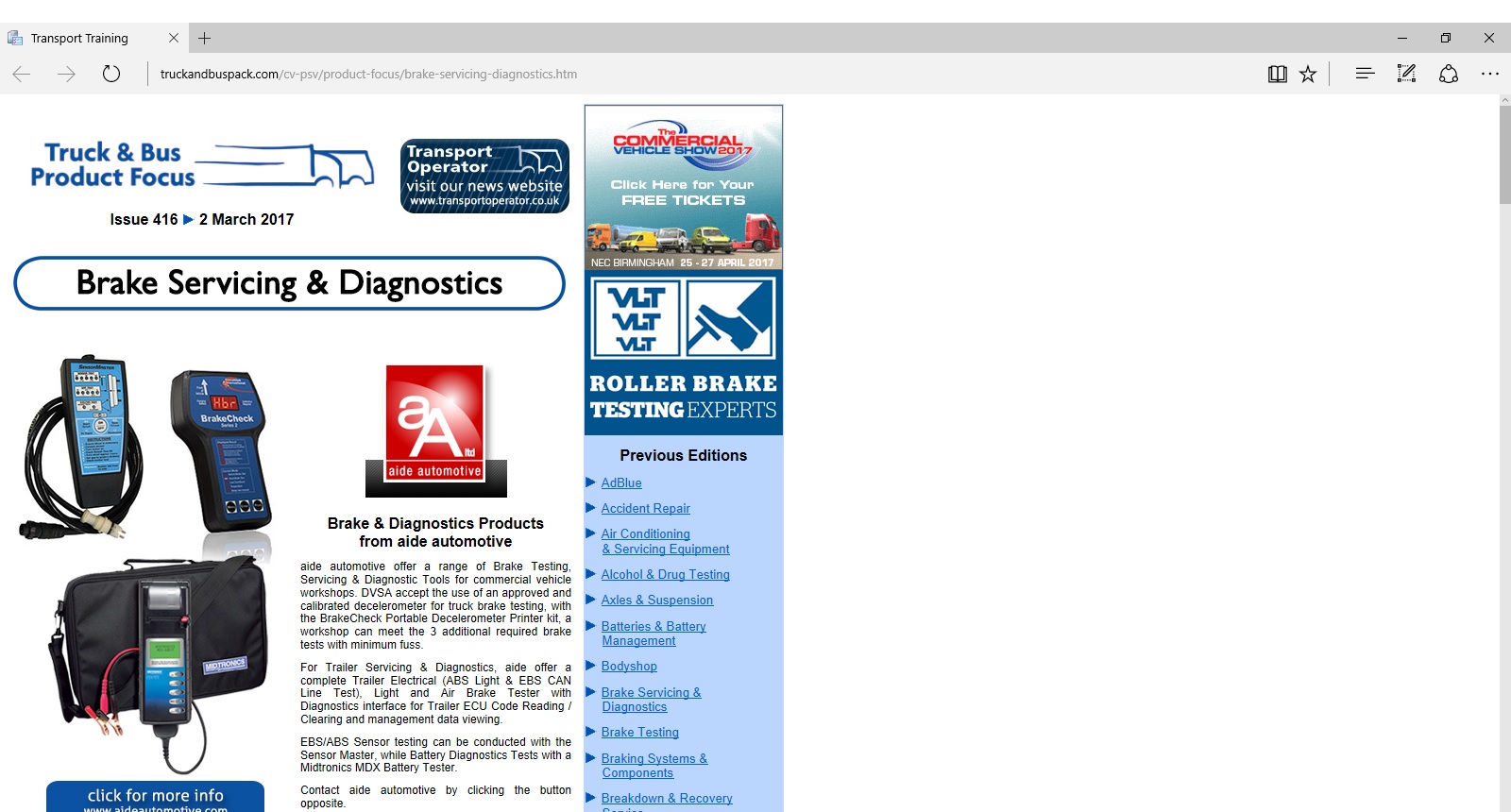 The Automotive BlogBrake Testing, Servicing & Diagnostic Tools for