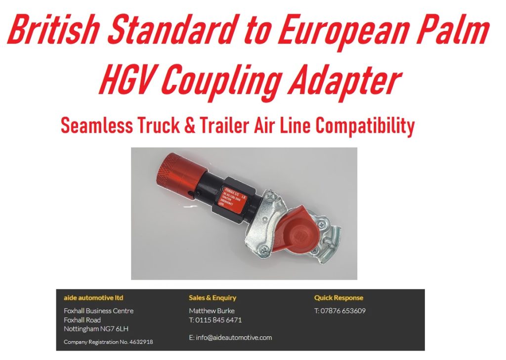 Truck Trailer Coupling UK to Euro Palm Adaptors